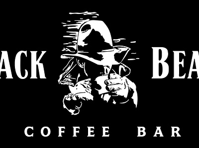 "Jack Bean" coffee bar branding design illustration logo vector