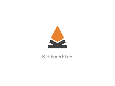K + bonfire design graphic design vector