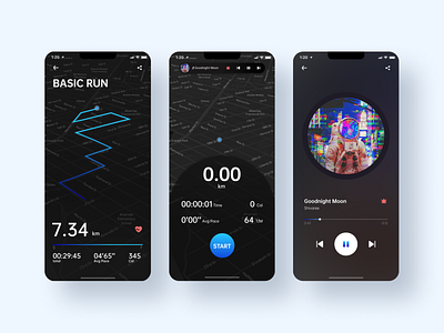 Basic run app design ui