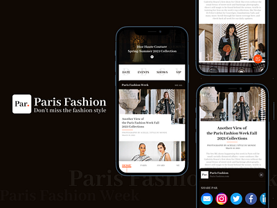 Fashion SHOW app design ui