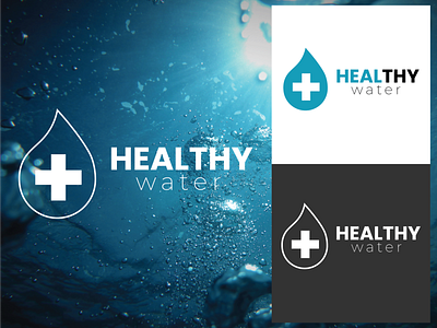 Healthy Water Logo branding graphic design illustration logo vector