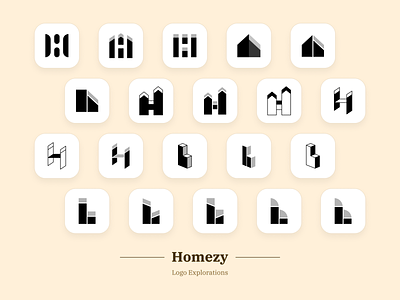 Homezy - Logo Explorations branding design exploration graphic design illustration logo minimal