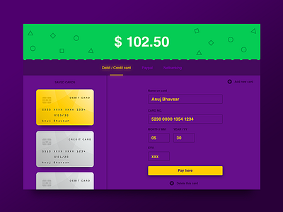 Credit card payout - Daily UI challenge 002 challenge creditcard daily dailyui dark gradient illustration payment paymentui ui web