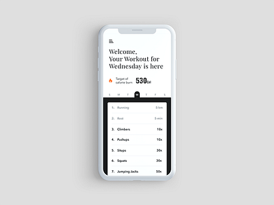 Workout Tracker - Daily UI challenge 041 coffee dailyui design flat minimal tracker typography ui ux workout