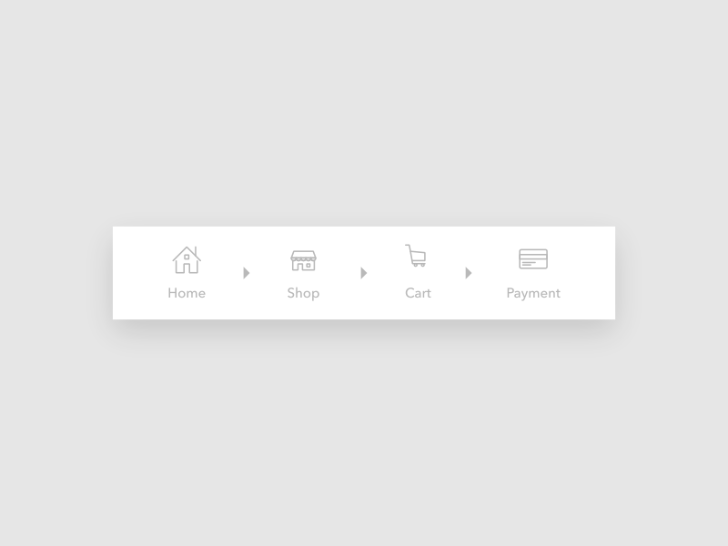 Breadcrumbs - Daily UI challenge 056 after effects animation breadcrubs cart dailyui debut minimal motion payment shopping uichallenge