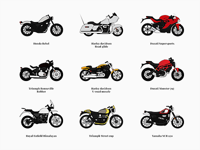 Best of - Daily UI challenge 063 best bike colors dailyui design gradient illustration minimal motorbike trending ui