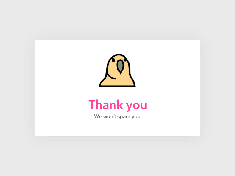 Thank you - Daily UI challenge 077 after effects animation dailyui design gif microinteraction minimal motion subscribe trending website