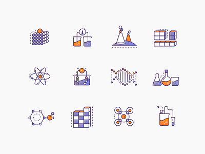 Chemistry Icons #1 brewex chemistry education gradient icon icons icons design icons set illustration science science illustration