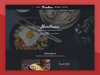 Traditional Restaurant Website. indonesian food mendhoan restaurant website traditional food website