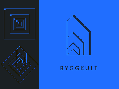 Byggkult Logo building culture fibonaccital golden ratio logo