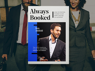 Always Booked Cover blue book bookcase business coaching minimalistisk