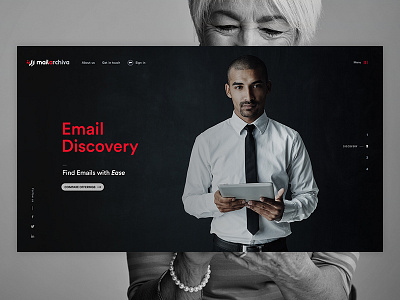 Landingpage contest black dark landingpage mailarchive man onepage simple splashscreen webdesign