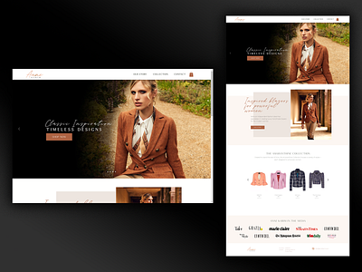 Fashion Landing Page Website Design - Anne Karim design ui web design website website design