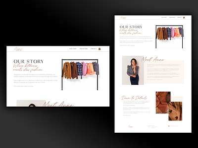 Fashion Website Design - Anne Karim branding illustration ui web design website