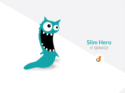 Slim Hero character company compsolutions hero illustration it monster service slim