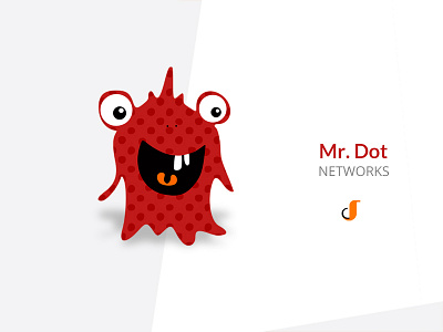 Mr. Dot character company compsolutions dot illustration it monster networks red