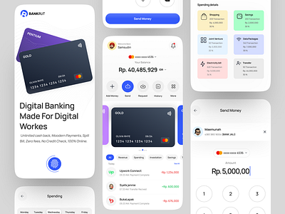 Bankrut -Mobile App app bank mobile app ui bank ui finance ui wallet