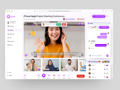 Otiwi | Video Conference ui design ui meeting video call zoom meeting