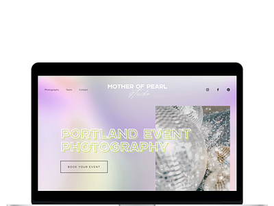 Mother of Pearl Studio Website custom design photography squarespace ui ux website wedding