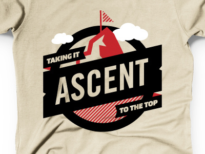 Taking it to the top... graphic mountain silkscreen tshirt