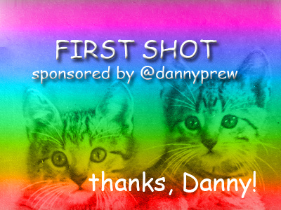 My first shot... cats comic sans practice makes perfect rainbows