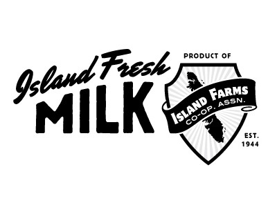Island Fresh Milk fresh island farms milk signage vintage