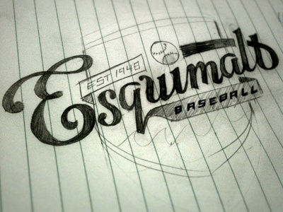 EBA Sketch baseball drawing hand lettering logo sketch sports