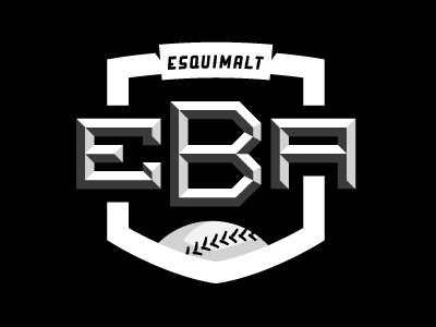 EBA Concept 2 baseball bevel crest logo shield sports