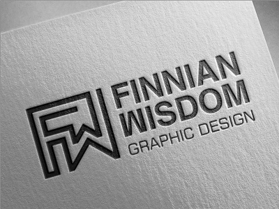 Finnian Wisdom Graphic Design branding fw graphic designer logo design minimalist