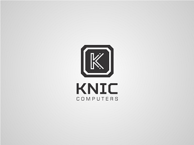 Knic Computers branding computer maintenance computers letter k technology