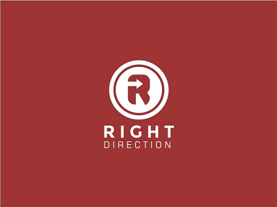 Right Direction illustration letter r logo