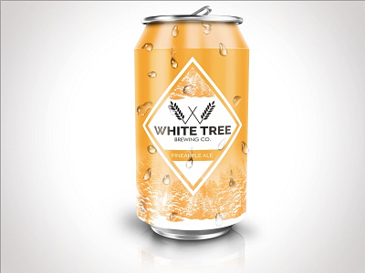 Pineapple Ale for White Tree Brewing Company ale branding packaging pineapple