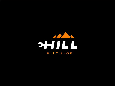 Hill Auto Shop auto shop branding hill logo