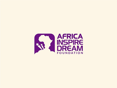 Africa Inspire Dream Foundation africa branding cloud logo shooting stars tenagers