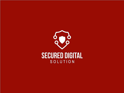 Secured Digital Solution branding digital logo security shield technology