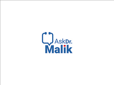 AskDrMalik ask branding bubble doctor logo stethoscope