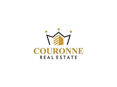 Couronne Real Estate branding building crown logo luxury real estate