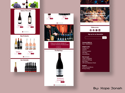 Wine store homepage ui