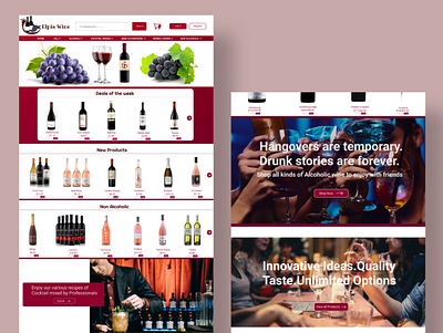 Wine Store homepage ui