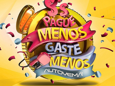 Pague menos gaste menos fuel logo promotional sticker