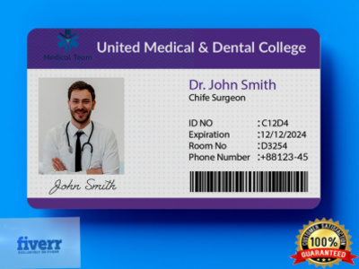 I will design id card employee id card student id card official