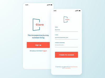Daily UI | 001 - Sign Up UI app design dailyui dailyui 001 iphone sign up typography ui