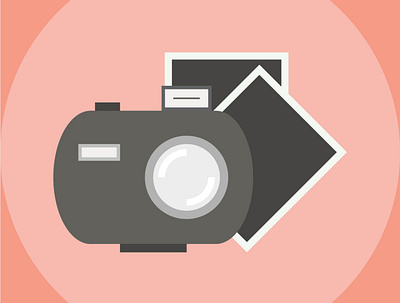 Instant Camera Vector graphic design icon vector