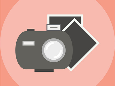 Instant Camera Vector graphic design icon vector