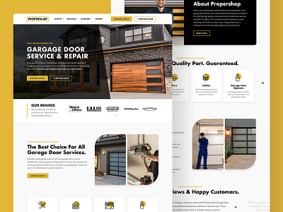 Propershop Home Services Website branding conversion rate optimization cro graphic design home services homepage landing page responsive ui user experience ux website