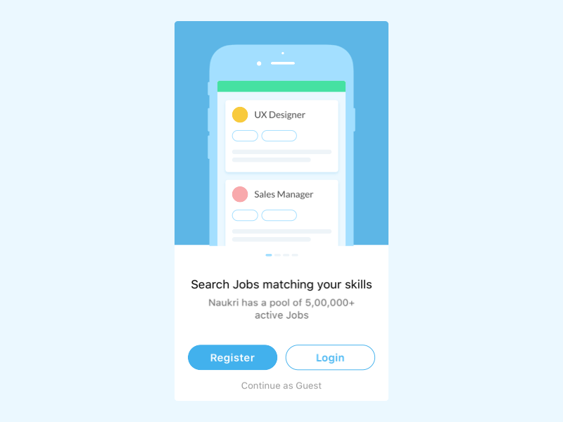 Job App Onboarding animation gif animated illustration job app onboarding principle ui ux