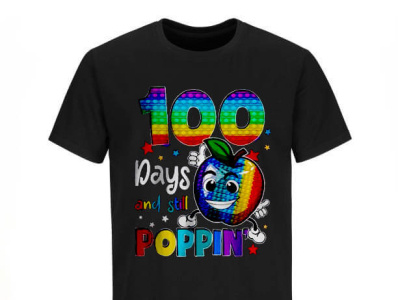100 Days Of School And Still Poppin Fidget 100th Day Pop It T Sh trending t shirt