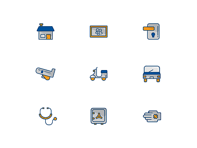 IDI insurance Icon set