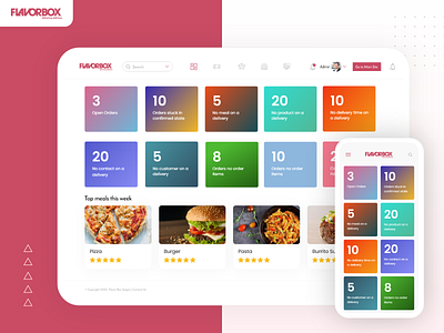 Flavorbox dashboard design design food graphic design ux website design