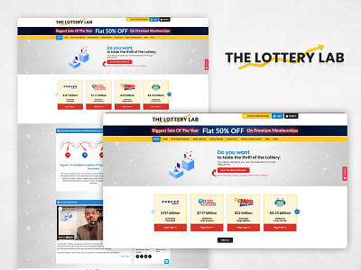 Lottery Lab Website design graphic design lottery website design ui website design